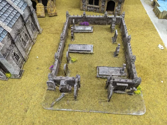 Caledonia Miniatures 3d Fantasy Graveyard Walls D&D AoS Warhammer 28mm Terrain