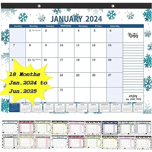 20242025 DESK CALENDAR 18 Monthly Planning Desk & Wall Calendar, 12" x