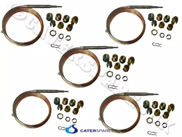 5 X Super Universal Gas Thermoelement 900mm Kommerzieller Nickel Überzogen Chrom