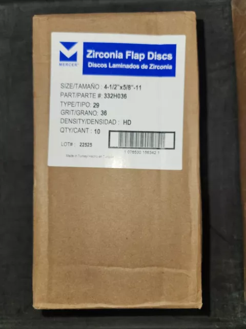 Mercer 332H036 4-1/2"x5/8"-11 Type 29-GRIT 36, Box of 10
