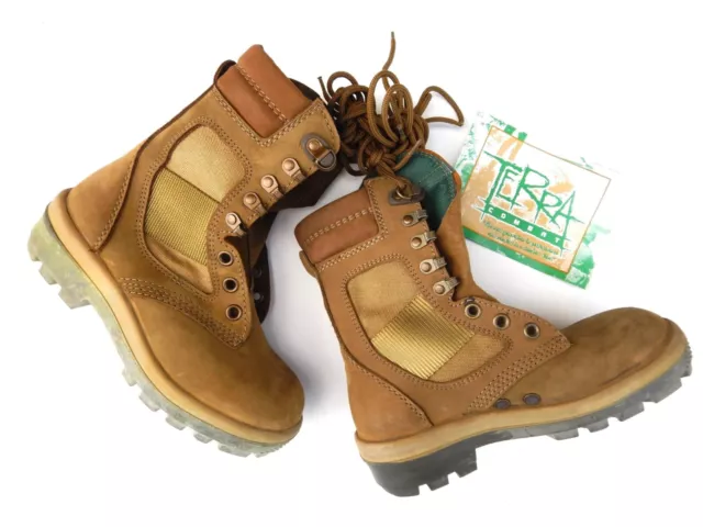 Terra Australian Army Kids Leather Combat Military Waterproof Boots - US 5 EU 37