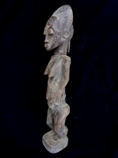african tribal art a splendid  Standing figure Baule 42 cm vintage