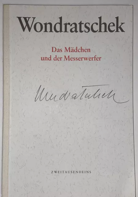 Wolf Wondratschek signiert Buch signed autograph Signatur Autogramm