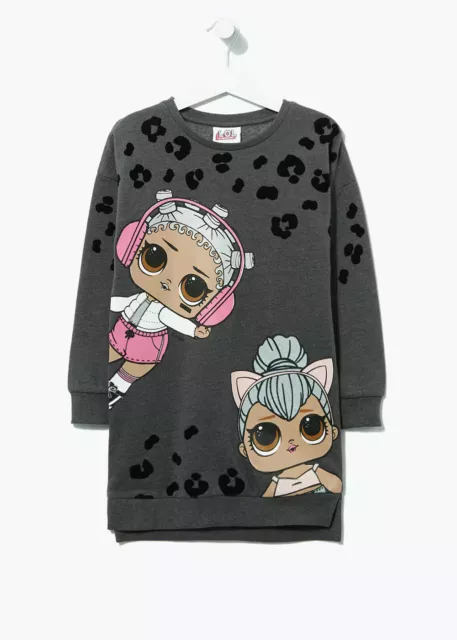 Girls L.O.L. Surprise Sweatshirt Dress LOL Dolls Jumper Ex Matalan Age 6-11 Year
