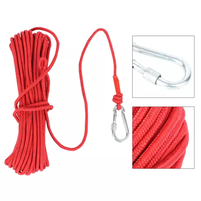 20M Fishing Strong Pull Force Treasure Hunting Salvage Rope With Carabiner