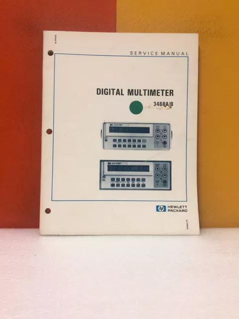 HP 03468-90007 Digital Multimeter 3468A/B Service Manual