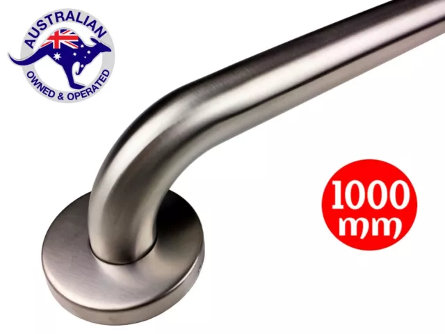 SAFETY RAIL 1000mm GRAB BAR STAINLESS STEEL PULL HANDLE HAND BATHROOM HANDRAIL