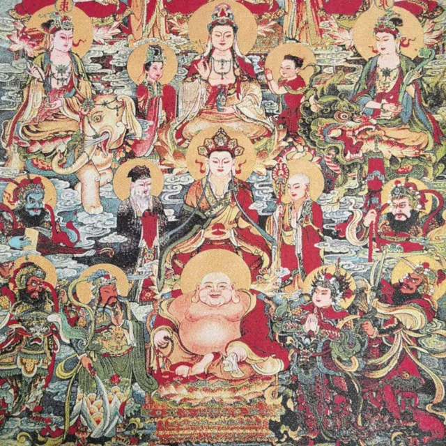 Chinese Old silk embroidery painting thangka murals “Buddha" 5219 3