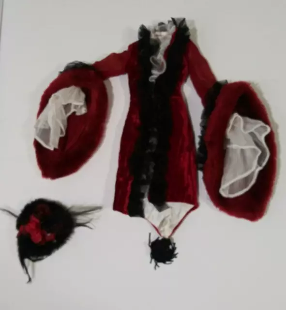 Tonner Parnilla Ghastly Costume Tagged Red Weekend at the Manor Jacket  and Hat
