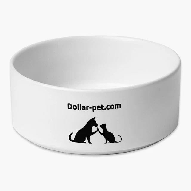 Dollar-pet Pet Bowl - Cat and Dog Ceramic Bowl - Graphic Pet Bowl