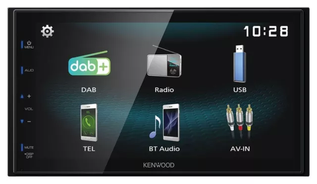 Kenwood DMX125DAB Doppel-DIN MP3-Autoradio Touchscreen DAB Bluetooth iPod AU USB