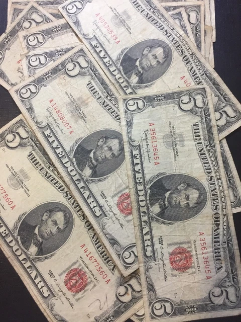 1963 Well Circulated Five Dollar Bill $5 • 1963 Five Dollar Note • Buying 1 Bill 4