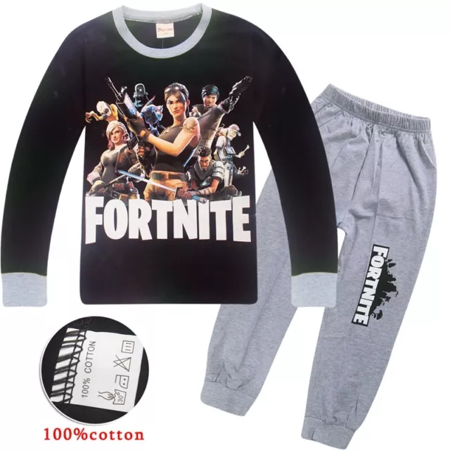 Fortnite Niños/Niños Juego Quincena Battle Royale Pijamas Ropa de Noche PJ Set