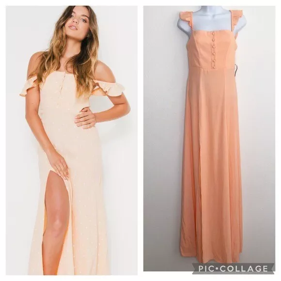 NEW Flynn Skye Bardot Maxi Dress Size Small