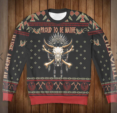 Buffalo Skull Indian Native American 3D SWEATER All Over Print Best Price