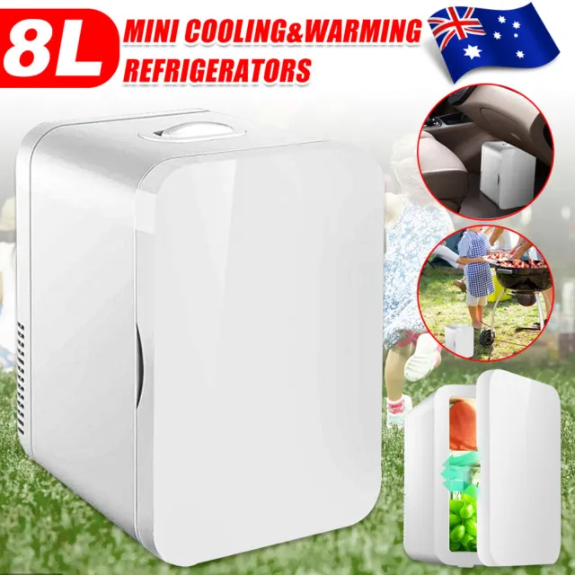 8 L Mini Fridge Portable Freezer Drinks Beer Cooler Warmer Bar Home Refrigerator