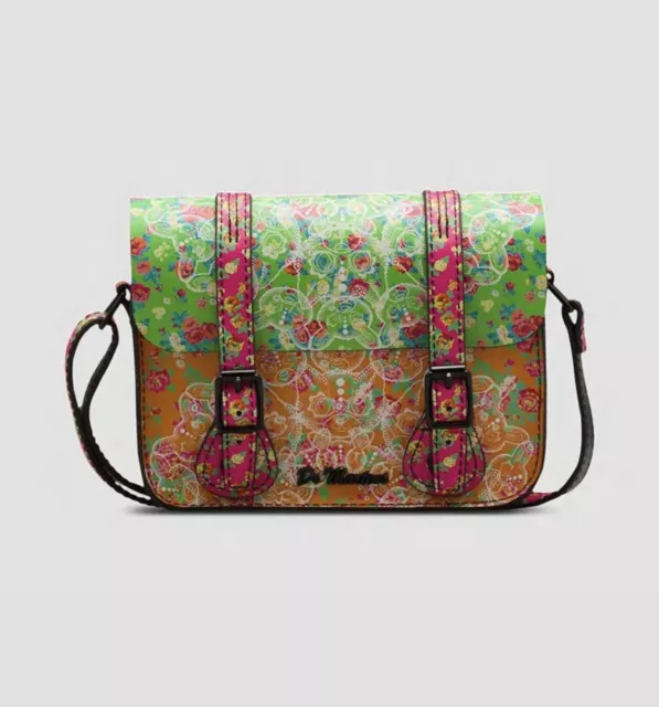 NEW DR. DOC Marten DAZE FLORAL LEATHER SATCHEL Handbag Purse