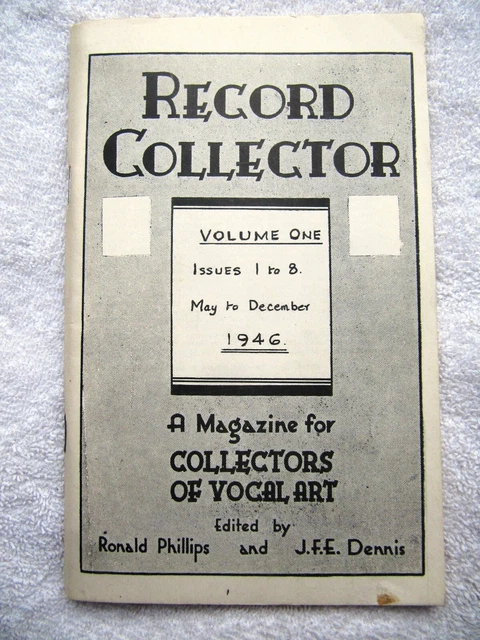 FIRST ISSUES 1946 The RECORD COLLECTOR Magazine Vol I 1-8 May to Dec ...
