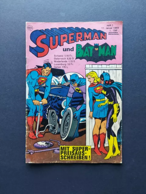 EHAPA COMIC / SUPERMAN und BATMAN Heft 1 von 1969 / Z2-3 2