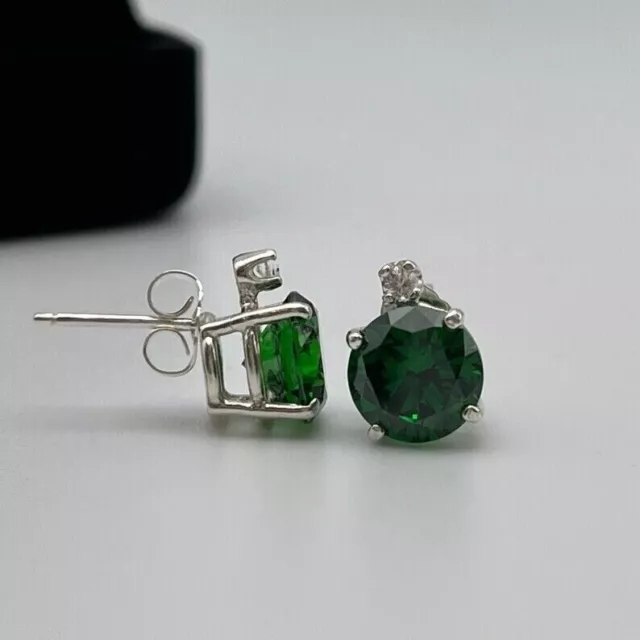 Certified Natural Emerald Earrings 925 Sterling Silver Handmade Gift Free Ship 3