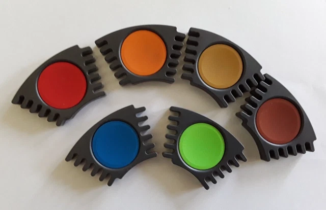 6 FABER CASTELL Connector Ersatzfarbe Nachfüllnäpfchen für Tuschkasten neu