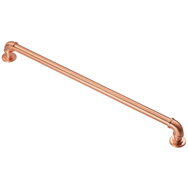 Industrial Pipe Design Door Pull Handle 320mm Fixing Centres Satin Copper