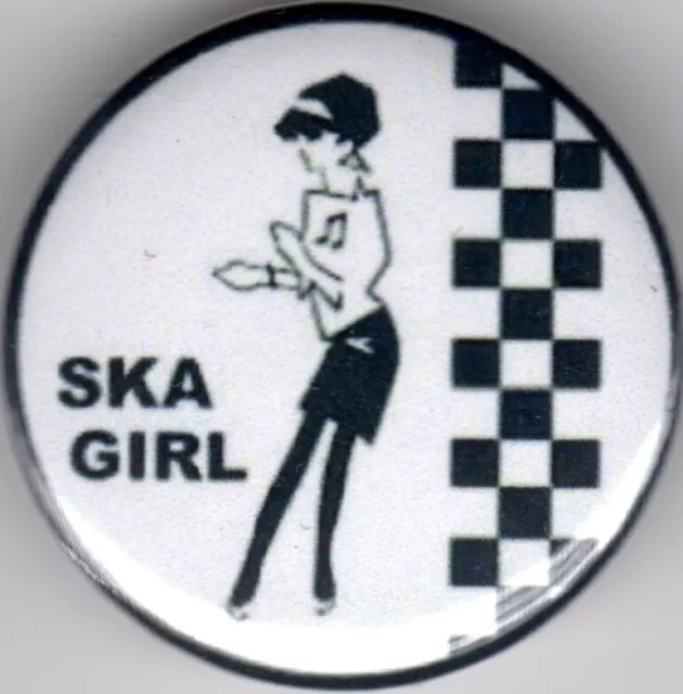 SKA GIRL Pin Button Badge 25mm - WALT JABSCO - MADNESS - SPECIALS SELECTER 2TONE