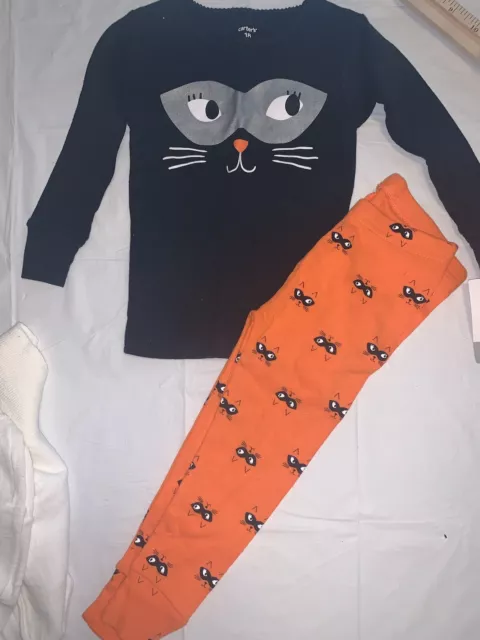 Nwt Carters Size 18 Month Halloween Cat Pajama Set