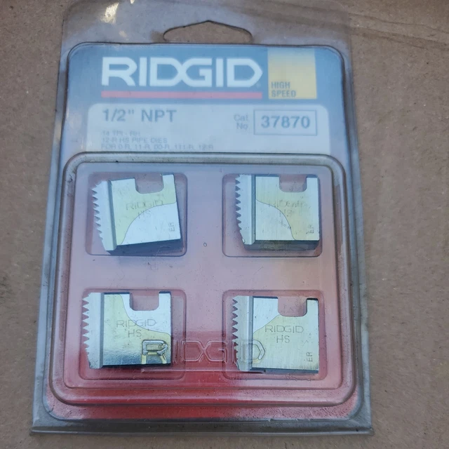 1/2" NPT Ridgid Pipe Threader Dies set fits 00R, 111R, 0R, 11R, 31A 12R 30A 1/2" NPT Ridgid Pipe Threader Dies set fits 00R, 111R, 0R, 11R, 31A 12R 30A
