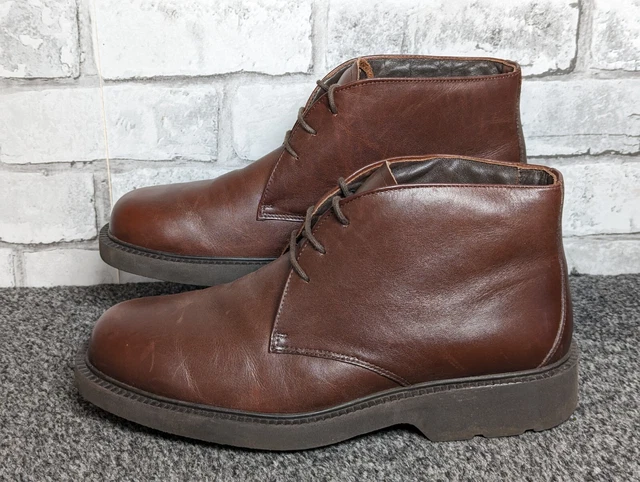 mens brown leather chukka boots uk