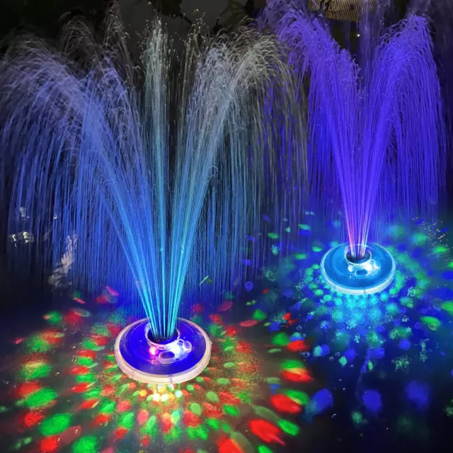LanPool Floating Water Fountain with Underwater Lights Rechargeable Battery P...