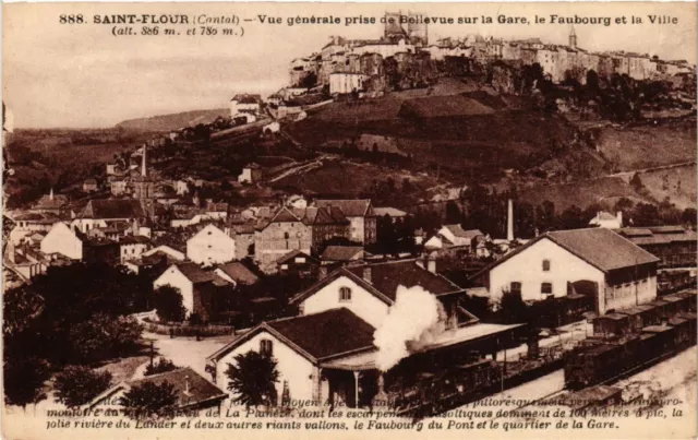 CPA St-FLOUR - General view taken by Bellevue on the station (480494)