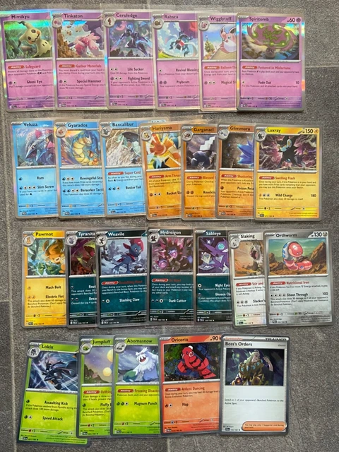 paldea evolved Full Holo Rare Set mint Pokemon cards + 2 bonus promos