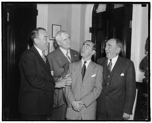 Reproduced 1937 Photo Speaker William Bankhead Right With Group n