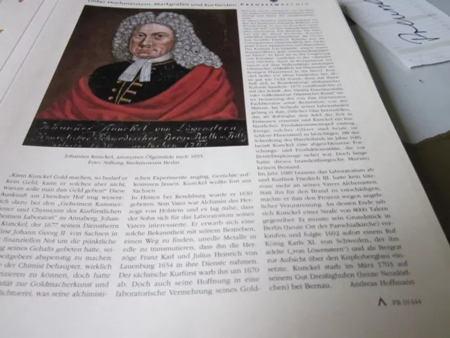 PREUSSEN ARCHIV N1 1444 Johannes Kunkel EUR 5,29 PicClick DE