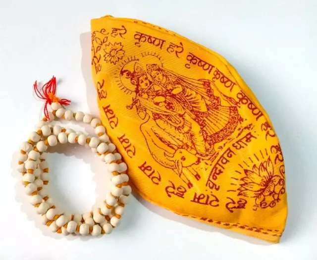 tulsi Japa Mala Original Beads Pure Tulsi Jap Mala for Mantra Jaap with Bag