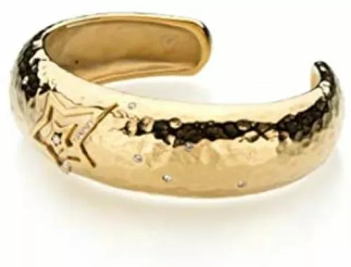 Bracelet Jonc étoile THIERRY MUGLER Plaqué or et Zirconium. 89,00€ Neuf T11212DZ