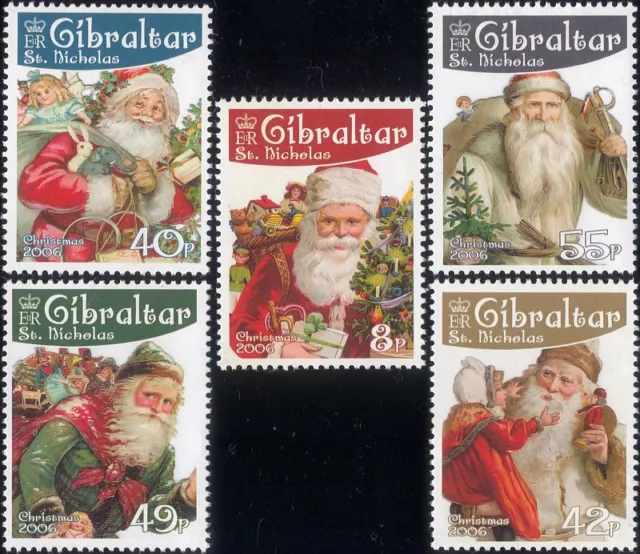 Gibraltar 2006 Christmas/Greetings/Santa Claus/Father Christmas 5v set (b141n)