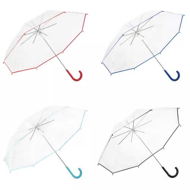 Regenschirm Automatik Stabil Transparent Stockschirm Hochzeit Groß Damen Ø100 cm