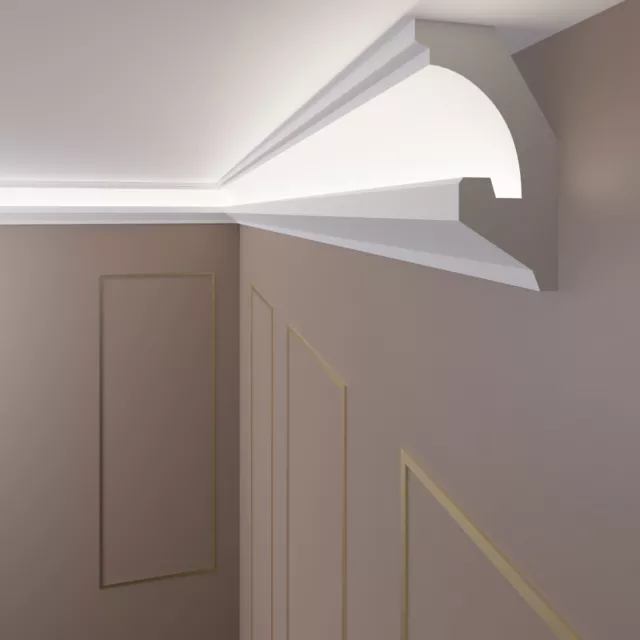 Baguettes Décoratives Plafond pour LED Rayures En Polystyrène - 40 Mètres OL-47