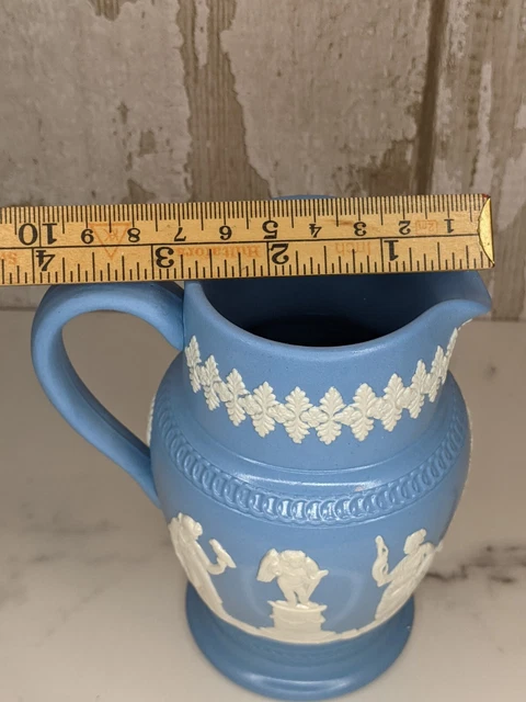 Jasperware blau weiß 5"" KRUG. DUDSON HANLEY ENGLAND 1949 griechisches Thema 11