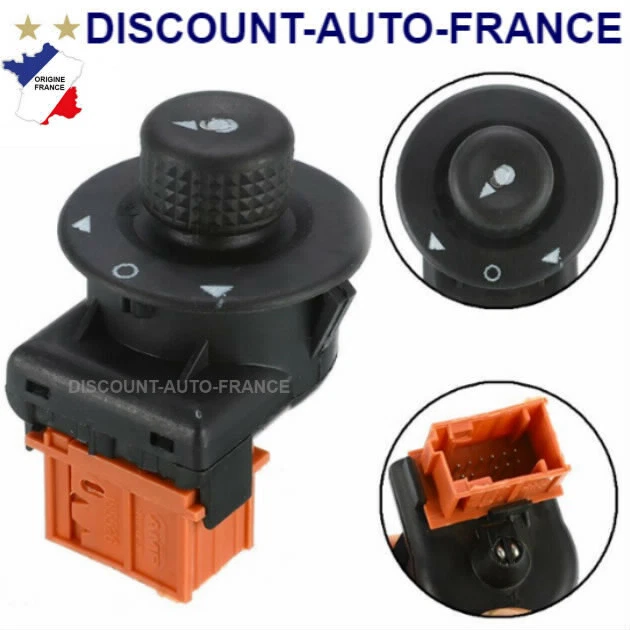 Bouton De Réglage De Rétroviseur Pour Citroën C2, C3, Picasso, Partner, Berlingo – Pièce D'origine Compatible