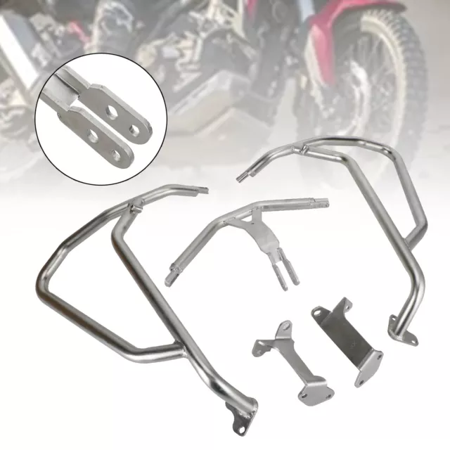 Bumper Engine Protection Guard Crash Bar Silver Fit For Honda Crf 1100L 20-22 F1