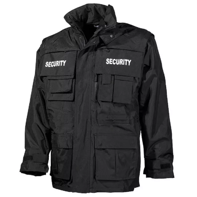 Jacke Security schwarz Fleece Sicherheit Einsatz wasserdicht antistatisch Herren