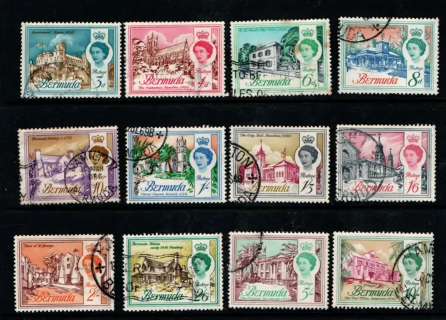 Bermuda 1962 1965 QE II selection to 10/-  SG165-78 incomplete Used see note