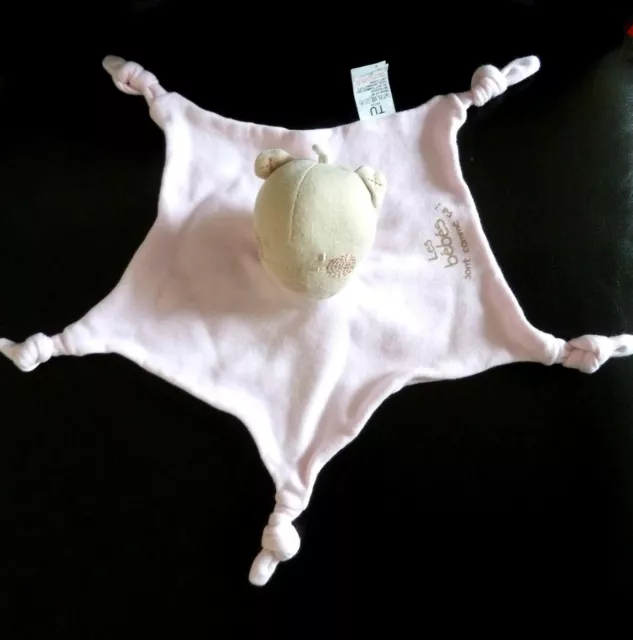 *. DOUDOU PLAT ETOILE ABSORBA OURS ROSE Les bébés sont comme çà ETAT NEUF*