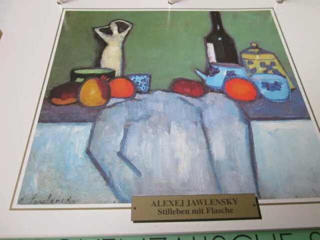 Kunstdruck Expressionismus Alexej Jawlensky Russland Stilleben mit Flasche 1907