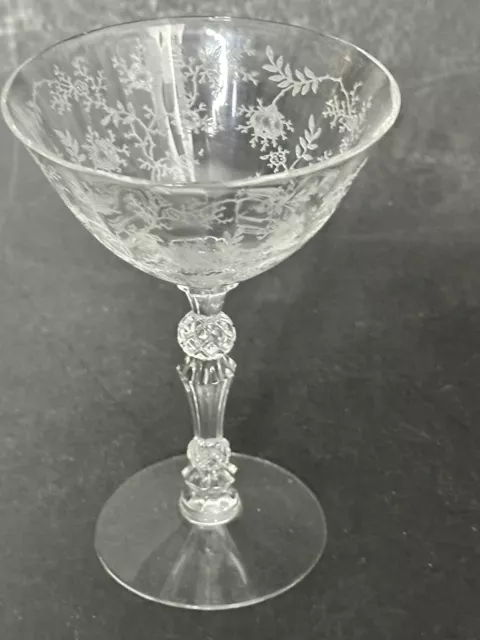 Fostoria Chintz 5.5” Tall Champagne Sherbet Martini Glass