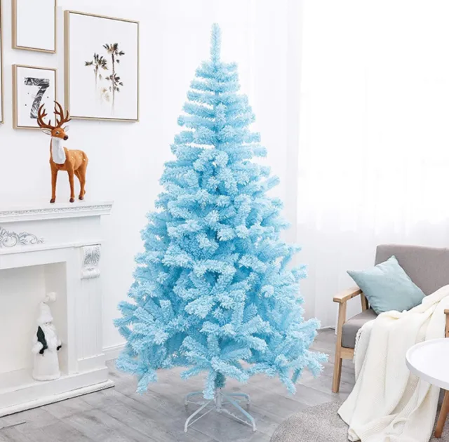 Fizzytech 1.2m Azul Premium Nieve Afelpado Artificial Árbol de Navidad