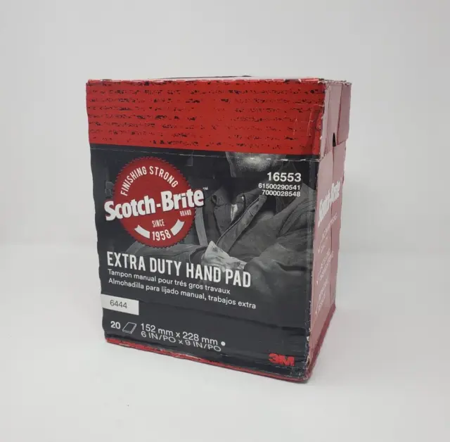 Scotch-Brite Extra Duty Hand Pad 6444 6 in x 9 in 16553 20 Pads Per Box
